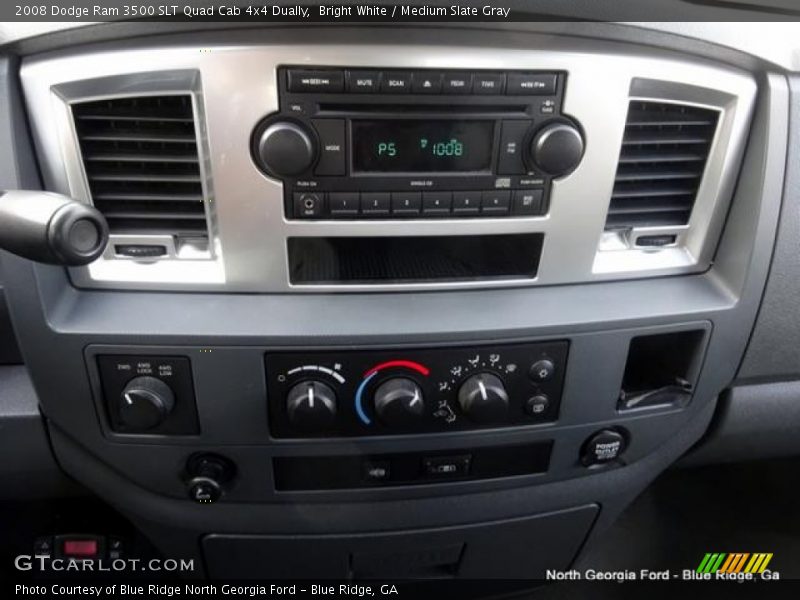 Bright White / Medium Slate Gray 2008 Dodge Ram 3500 SLT Quad Cab 4x4 Dually