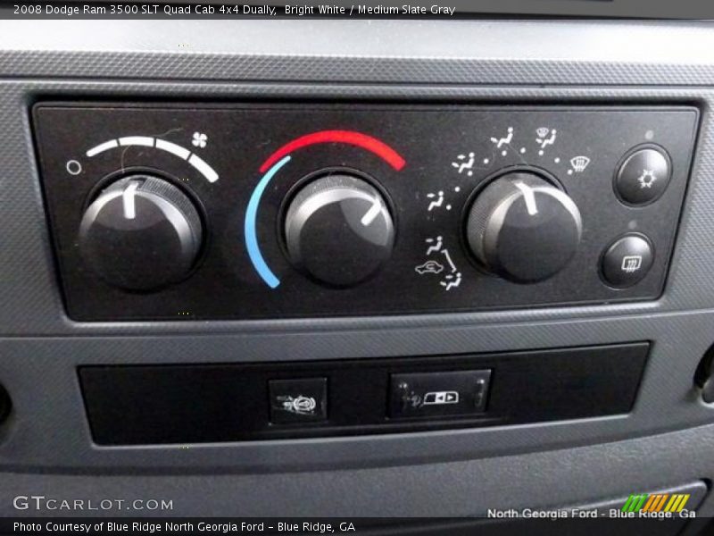 Bright White / Medium Slate Gray 2008 Dodge Ram 3500 SLT Quad Cab 4x4 Dually