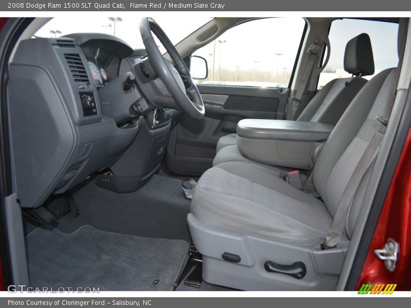 Flame Red / Medium Slate Gray 2008 Dodge Ram 1500 SLT Quad Cab
