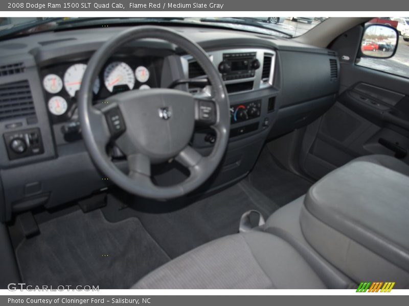 Flame Red / Medium Slate Gray 2008 Dodge Ram 1500 SLT Quad Cab
