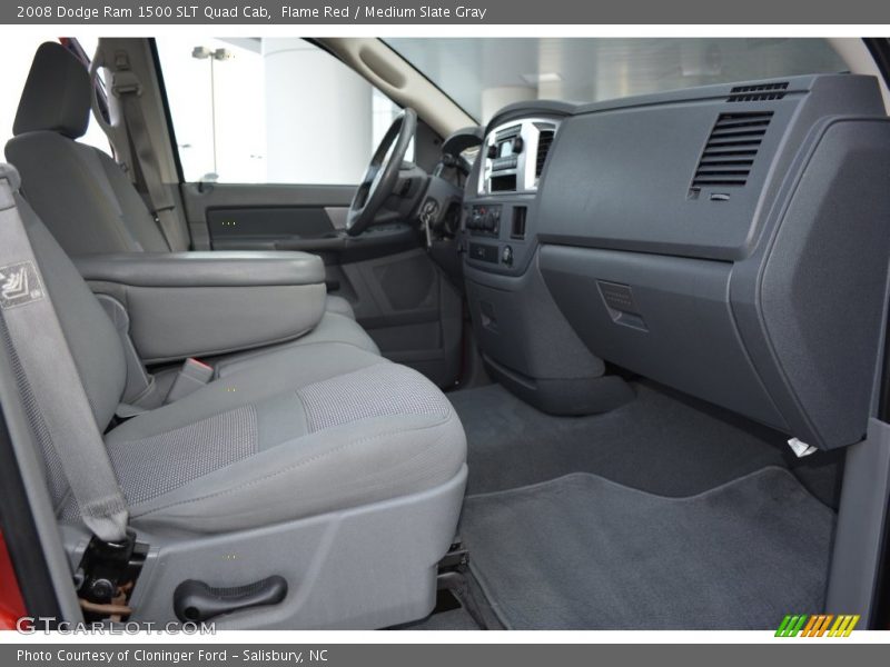 Flame Red / Medium Slate Gray 2008 Dodge Ram 1500 SLT Quad Cab