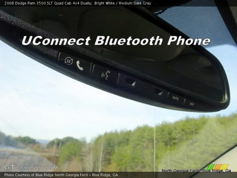 Bright White / Medium Slate Gray 2008 Dodge Ram 3500 SLT Quad Cab 4x4 Dually