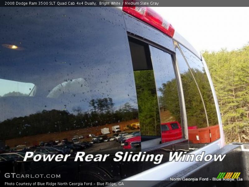 Bright White / Medium Slate Gray 2008 Dodge Ram 3500 SLT Quad Cab 4x4 Dually