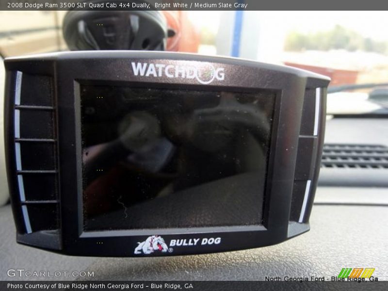 Bright White / Medium Slate Gray 2008 Dodge Ram 3500 SLT Quad Cab 4x4 Dually