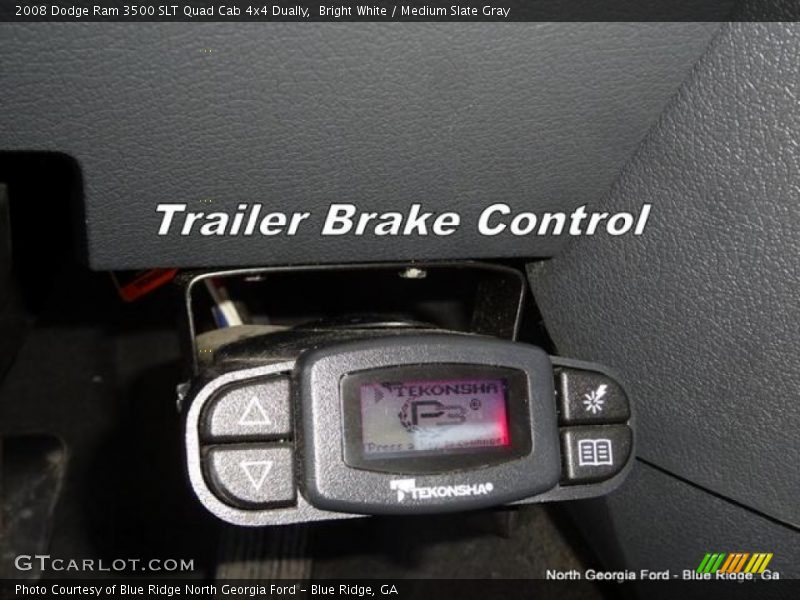 Bright White / Medium Slate Gray 2008 Dodge Ram 3500 SLT Quad Cab 4x4 Dually