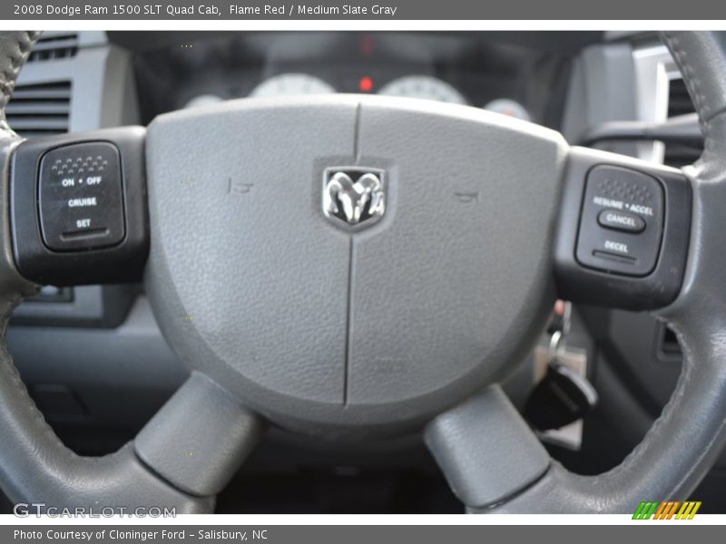Flame Red / Medium Slate Gray 2008 Dodge Ram 1500 SLT Quad Cab