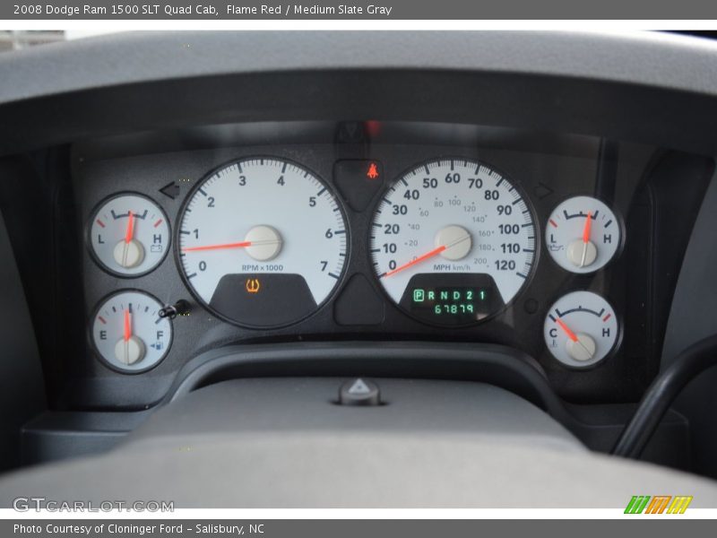 Flame Red / Medium Slate Gray 2008 Dodge Ram 1500 SLT Quad Cab