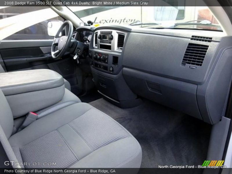 Bright White / Medium Slate Gray 2008 Dodge Ram 3500 SLT Quad Cab 4x4 Dually