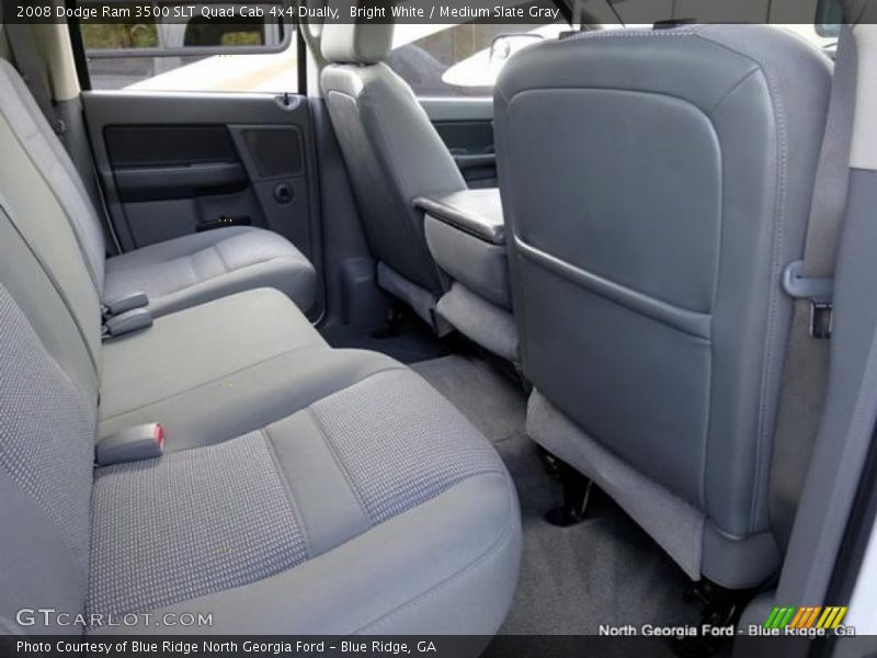 Bright White / Medium Slate Gray 2008 Dodge Ram 3500 SLT Quad Cab 4x4 Dually
