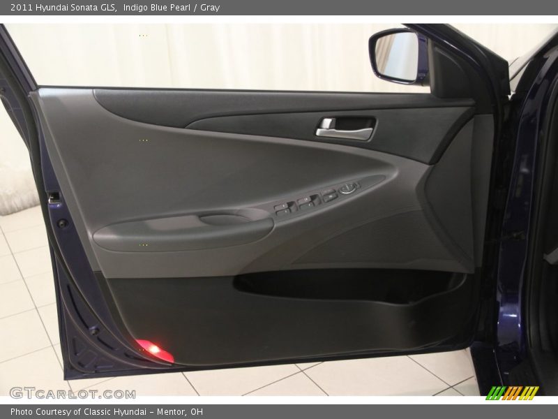 Indigo Blue Pearl / Gray 2011 Hyundai Sonata GLS
