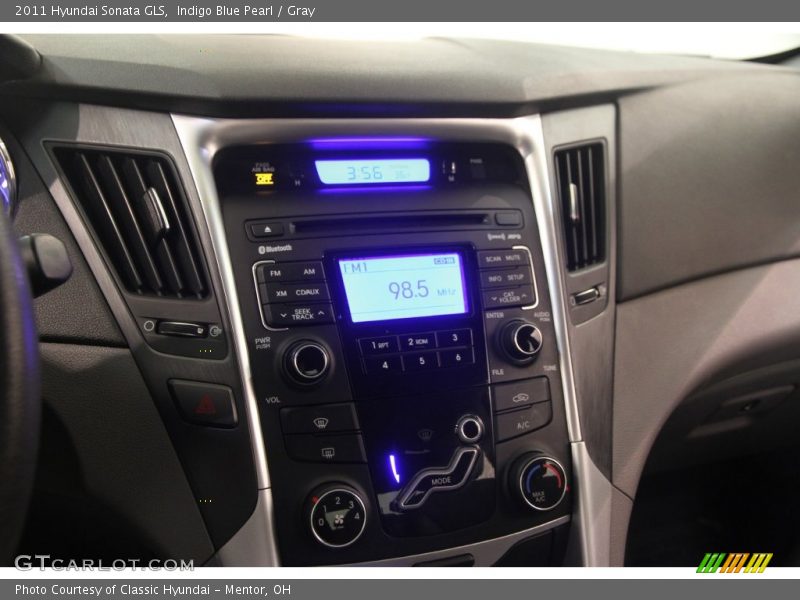Indigo Blue Pearl / Gray 2011 Hyundai Sonata GLS