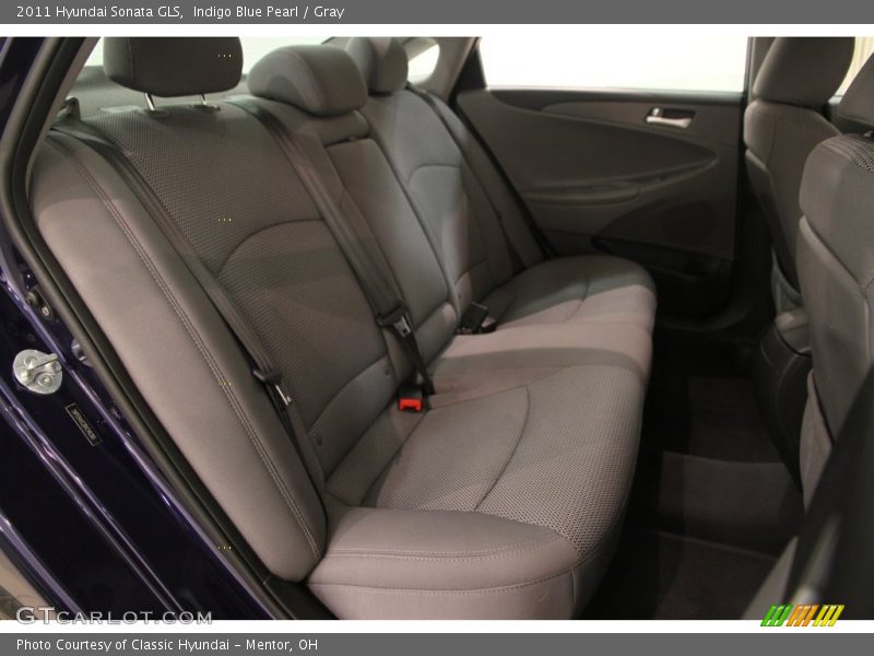 Indigo Blue Pearl / Gray 2011 Hyundai Sonata GLS