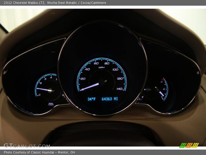 Mocha Steel Metallic / Cocoa/Cashmere 2012 Chevrolet Malibu LTZ