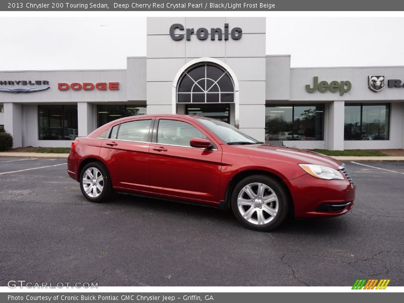 Deep Cherry Red Crystal Pearl / Black/Light Frost Beige 2013 Chrysler 200 Touring Sedan