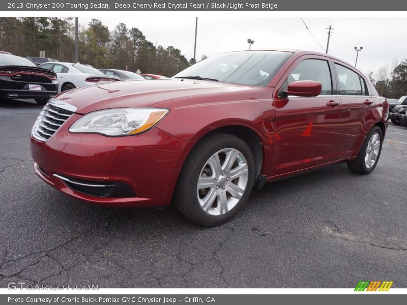 Deep Cherry Red Crystal Pearl / Black/Light Frost Beige 2013 Chrysler 200 Touring Sedan