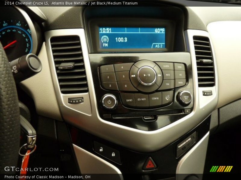Atlantis Blue Metallic / Jet Black/Medium Titanium 2014 Chevrolet Cruze LS