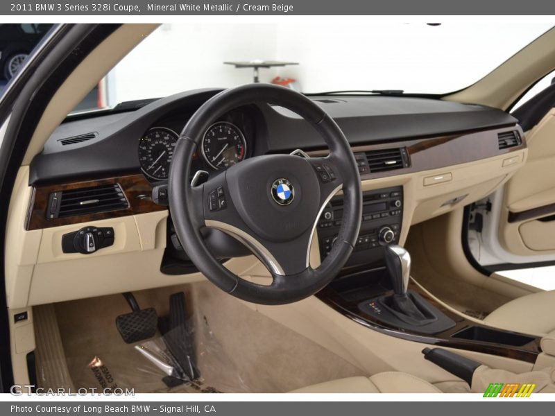 Mineral White Metallic / Cream Beige 2011 BMW 3 Series 328i Coupe