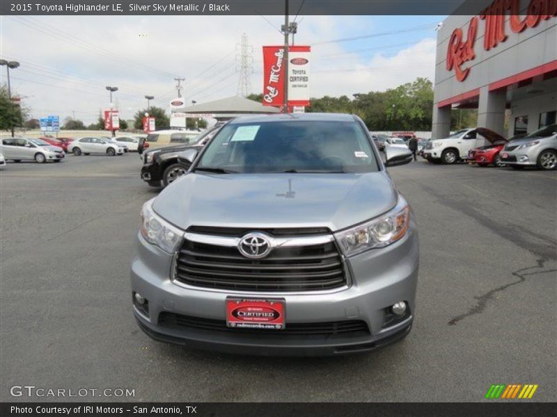 Silver Sky Metallic / Black 2015 Toyota Highlander LE