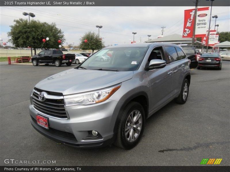 Silver Sky Metallic / Black 2015 Toyota Highlander LE