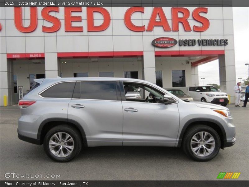 Silver Sky Metallic / Black 2015 Toyota Highlander LE