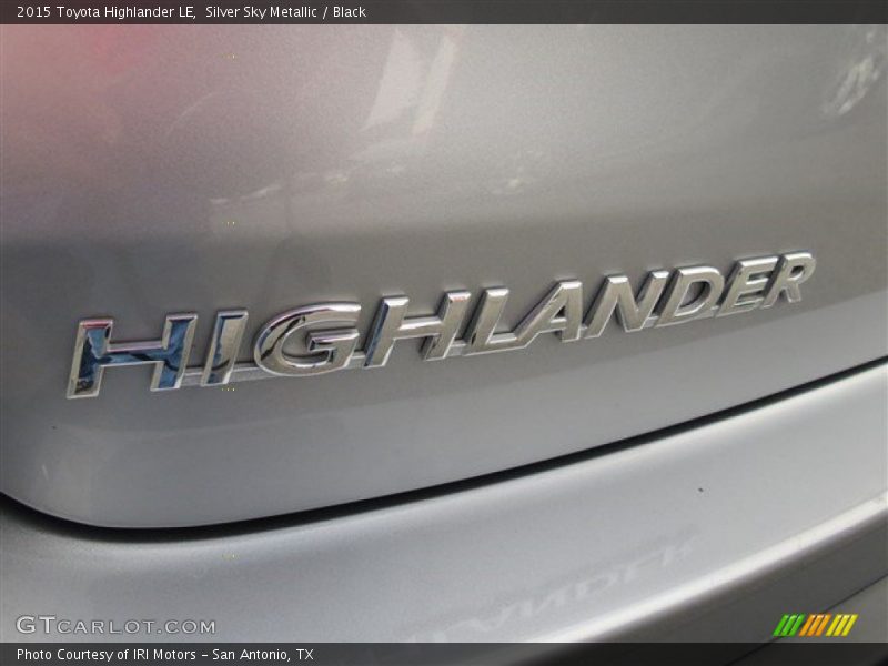 Silver Sky Metallic / Black 2015 Toyota Highlander LE