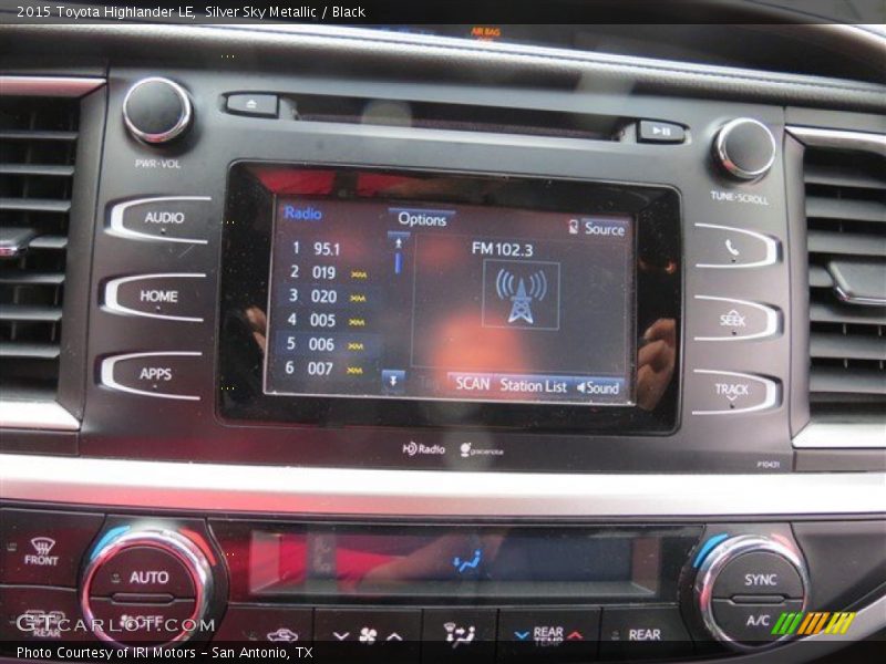 Silver Sky Metallic / Black 2015 Toyota Highlander LE