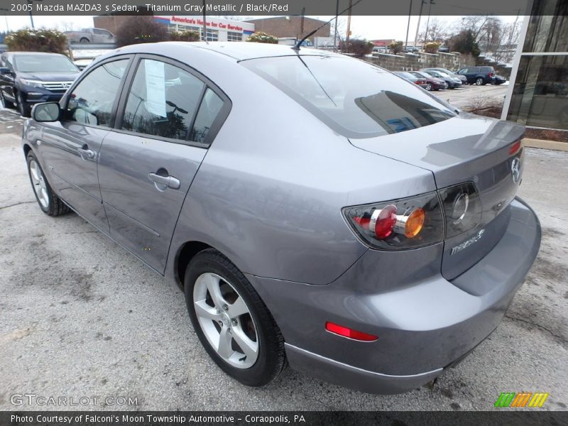 Titanium Gray Metallic / Black/Red 2005 Mazda MAZDA3 s Sedan