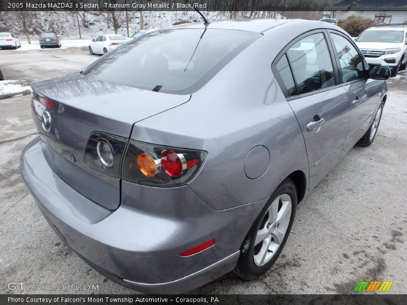 Titanium Gray Metallic / Black/Red 2005 Mazda MAZDA3 s Sedan
