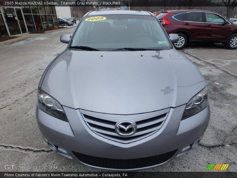 Titanium Gray Metallic / Black/Red 2005 Mazda MAZDA3 s Sedan