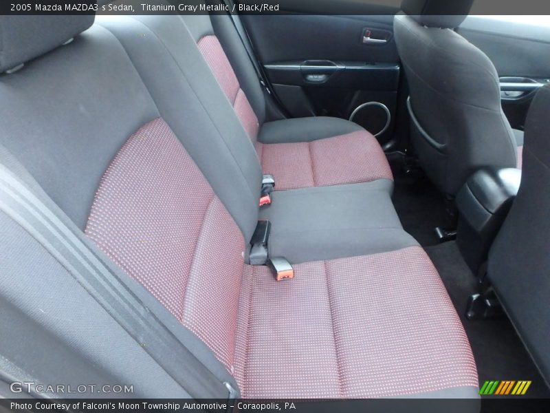 Titanium Gray Metallic / Black/Red 2005 Mazda MAZDA3 s Sedan