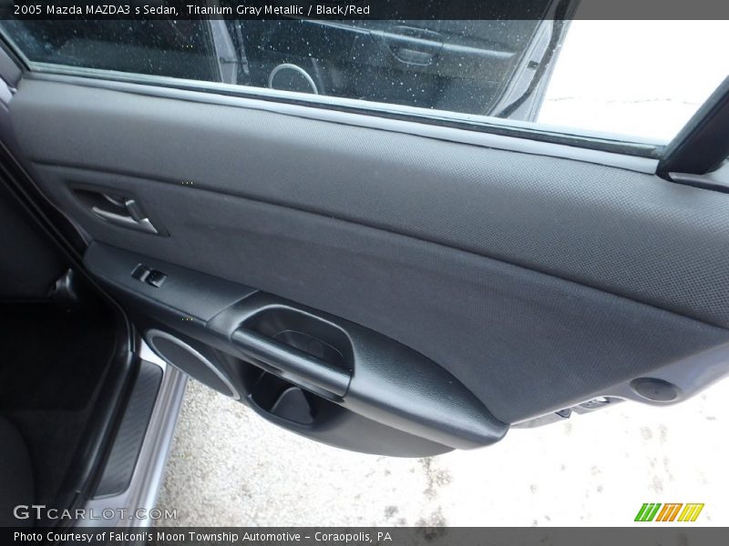 Titanium Gray Metallic / Black/Red 2005 Mazda MAZDA3 s Sedan