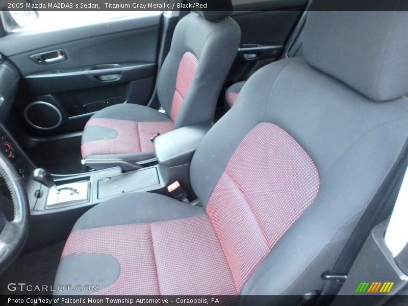 Titanium Gray Metallic / Black/Red 2005 Mazda MAZDA3 s Sedan