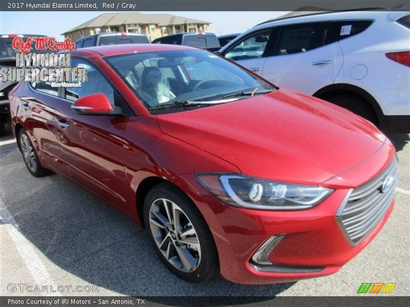 Red / Gray 2017 Hyundai Elantra Limited