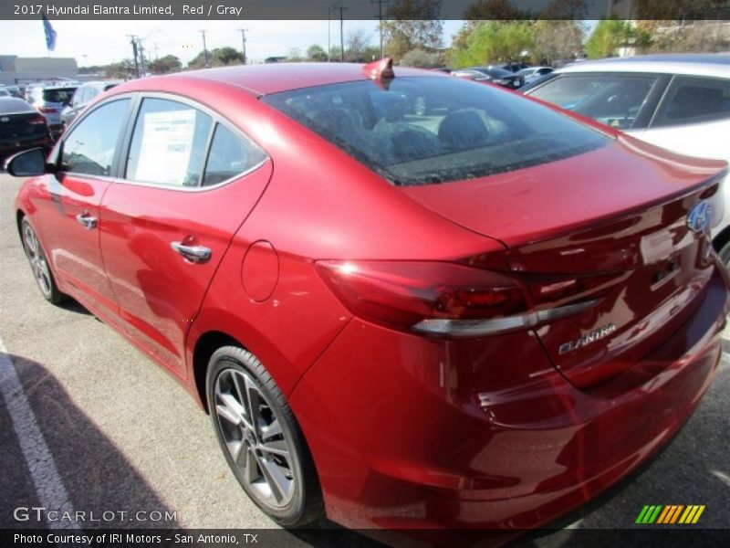 Red / Gray 2017 Hyundai Elantra Limited