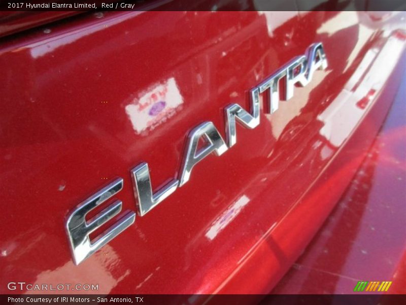 Red / Gray 2017 Hyundai Elantra Limited