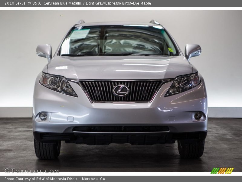 Cerulean Blue Metallic / Light Gray/Espresso Birds-Eye Maple 2010 Lexus RX 350