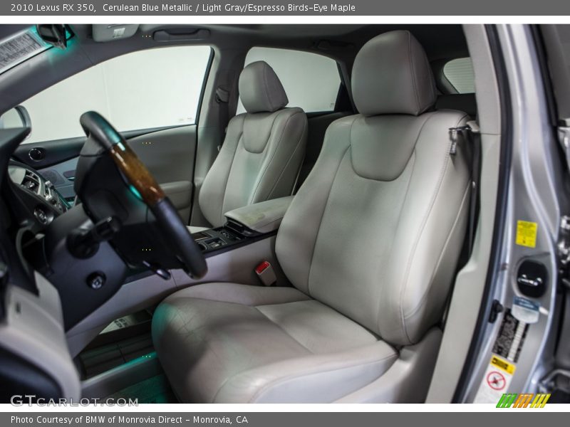 Cerulean Blue Metallic / Light Gray/Espresso Birds-Eye Maple 2010 Lexus RX 350