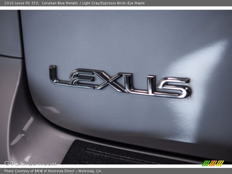 Cerulean Blue Metallic / Light Gray/Espresso Birds-Eye Maple 2010 Lexus RX 350
