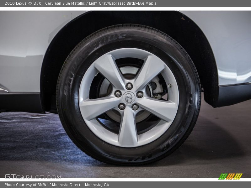 Cerulean Blue Metallic / Light Gray/Espresso Birds-Eye Maple 2010 Lexus RX 350