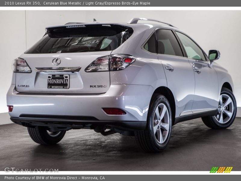 Cerulean Blue Metallic / Light Gray/Espresso Birds-Eye Maple 2010 Lexus RX 350