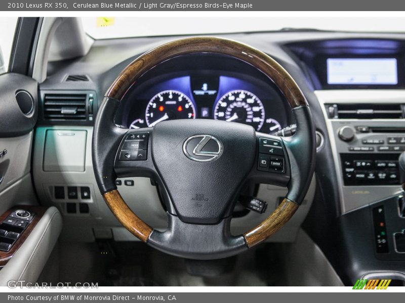 Cerulean Blue Metallic / Light Gray/Espresso Birds-Eye Maple 2010 Lexus RX 350