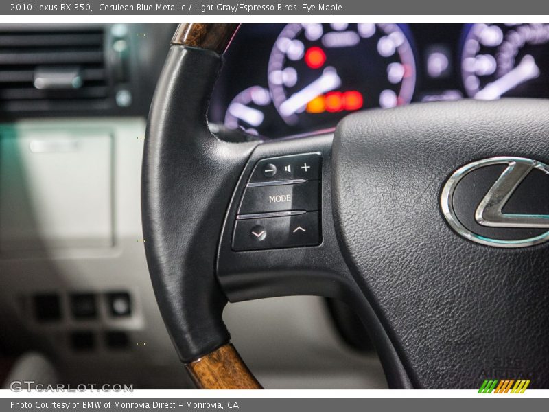 Cerulean Blue Metallic / Light Gray/Espresso Birds-Eye Maple 2010 Lexus RX 350