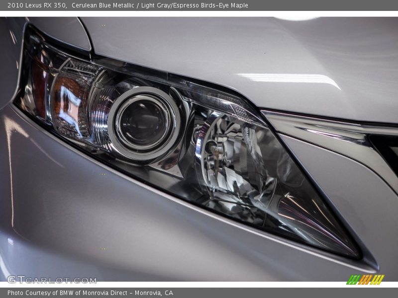 Cerulean Blue Metallic / Light Gray/Espresso Birds-Eye Maple 2010 Lexus RX 350