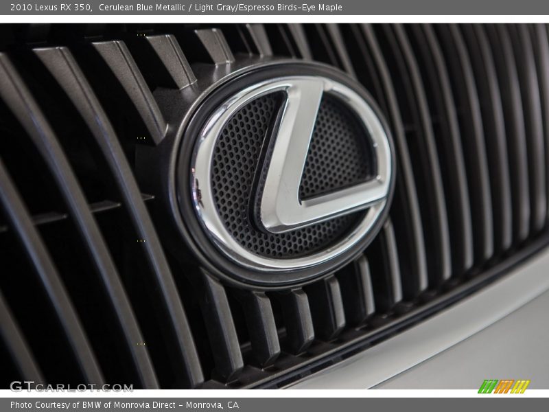 Cerulean Blue Metallic / Light Gray/Espresso Birds-Eye Maple 2010 Lexus RX 350