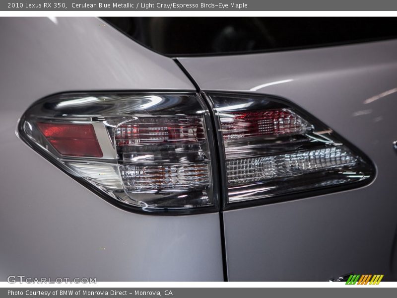 Cerulean Blue Metallic / Light Gray/Espresso Birds-Eye Maple 2010 Lexus RX 350