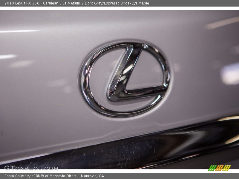 Cerulean Blue Metallic / Light Gray/Espresso Birds-Eye Maple 2010 Lexus RX 350
