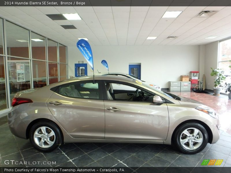 Bronze / Beige 2014 Hyundai Elantra SE Sedan