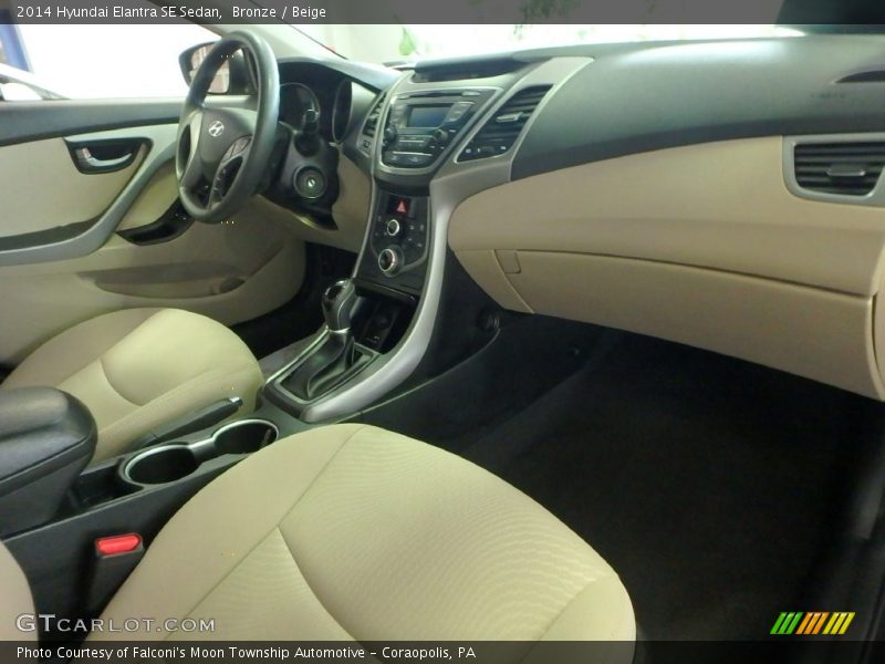 Bronze / Beige 2014 Hyundai Elantra SE Sedan