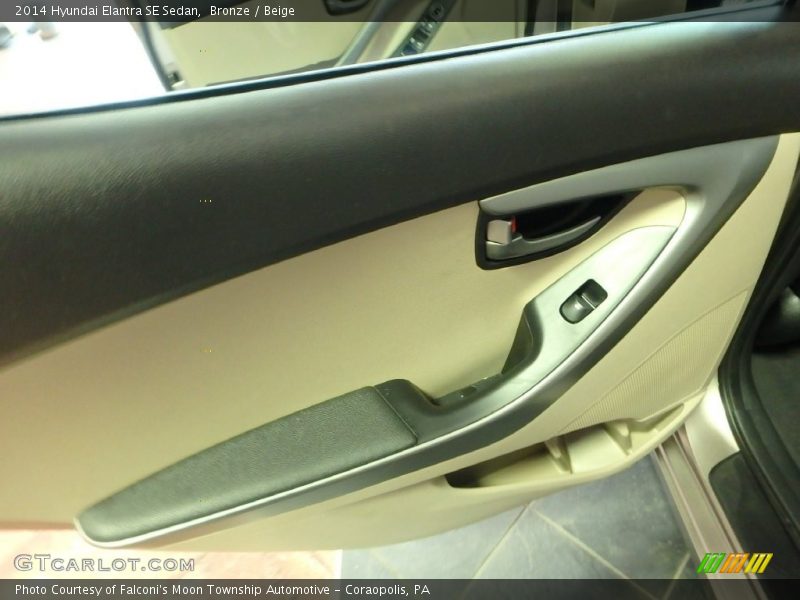 Bronze / Beige 2014 Hyundai Elantra SE Sedan