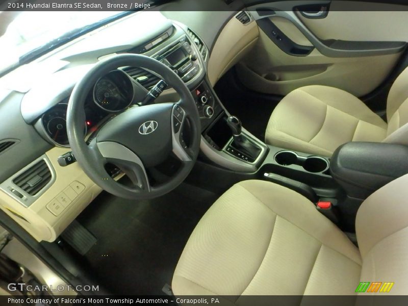 Bronze / Beige 2014 Hyundai Elantra SE Sedan